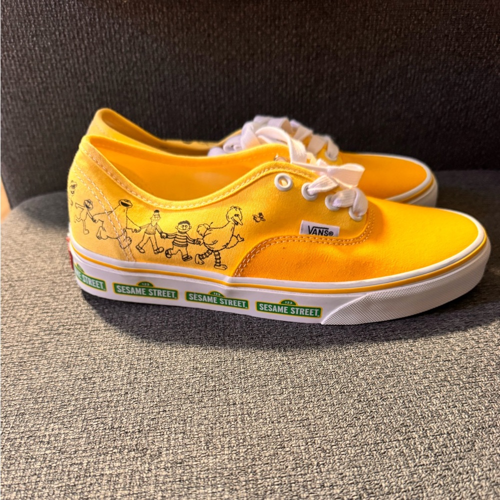 Vans Yellow Sesame Street Canvas Low Top Sneakers